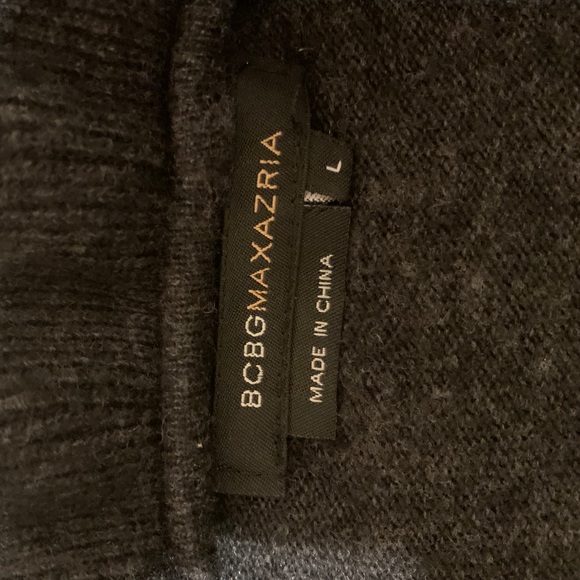 Charcoal gray long sleeve cardigan with frills size large BCBGMAXAZRIA - Picture 4 of 4